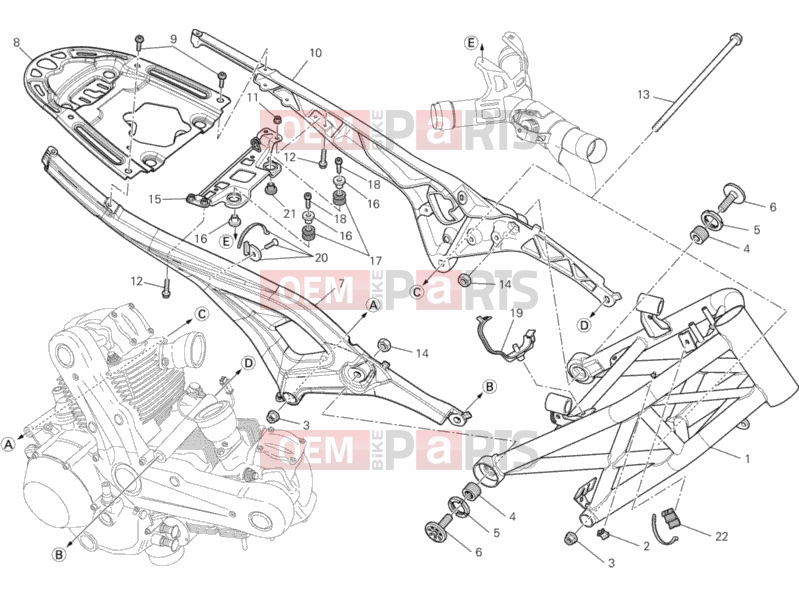DUCATI 2014 Monster 795 ABS FRAME » FRAME