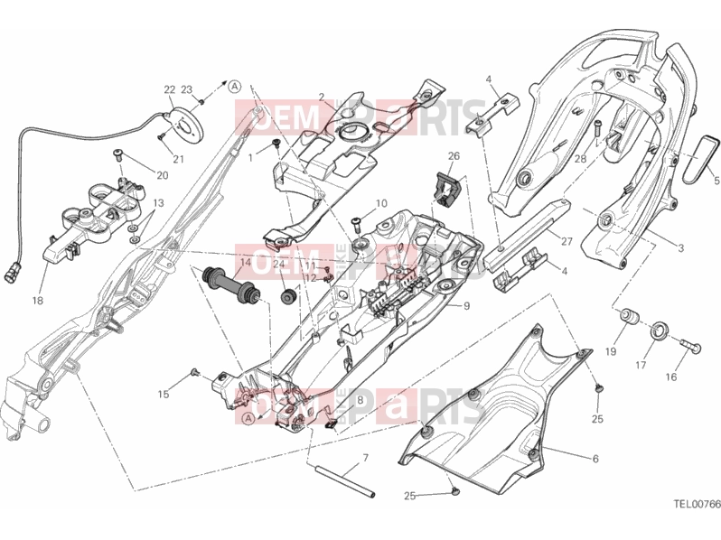 DUCATI 2014 Diavel STRADA REAR FRAME COMP. » FRAME