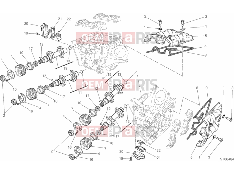 DUCATI 2014 HYPERSTRADA CYLINDER HEAD : TIMING SYSTEM » ENGINE CASE