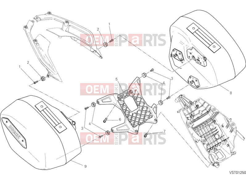 DUCATI 2013 HYPERSTRADA SIDE PANNIERS » ACCESSORIES