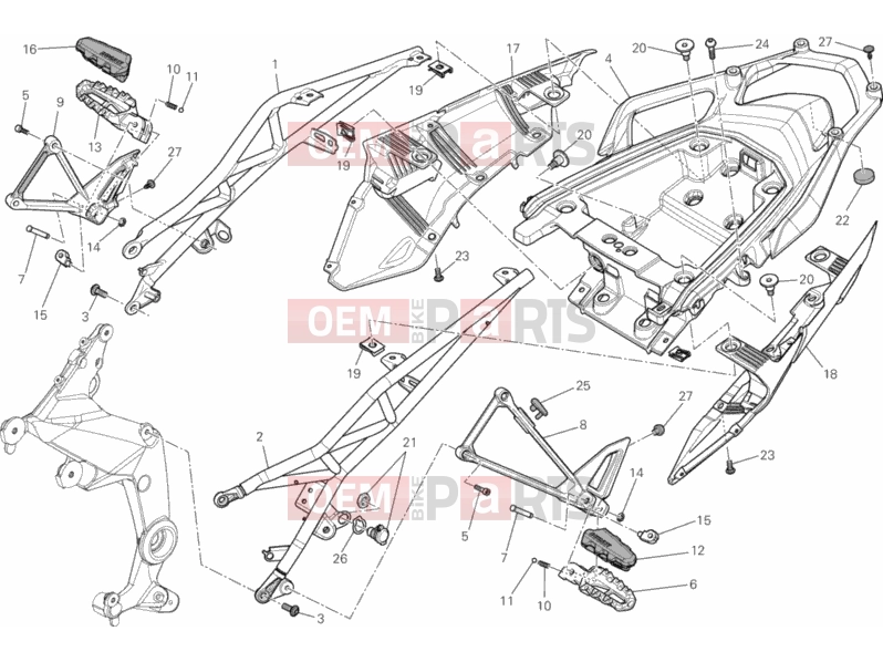 DUCATI 2012 Multistrada 1200 REAR FRAME COMP. » FRAME