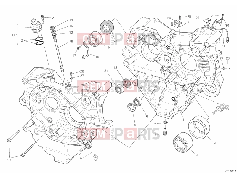 DUCATI 2012 Multistrada 1200 CRANKCASE » ENGINE CASE