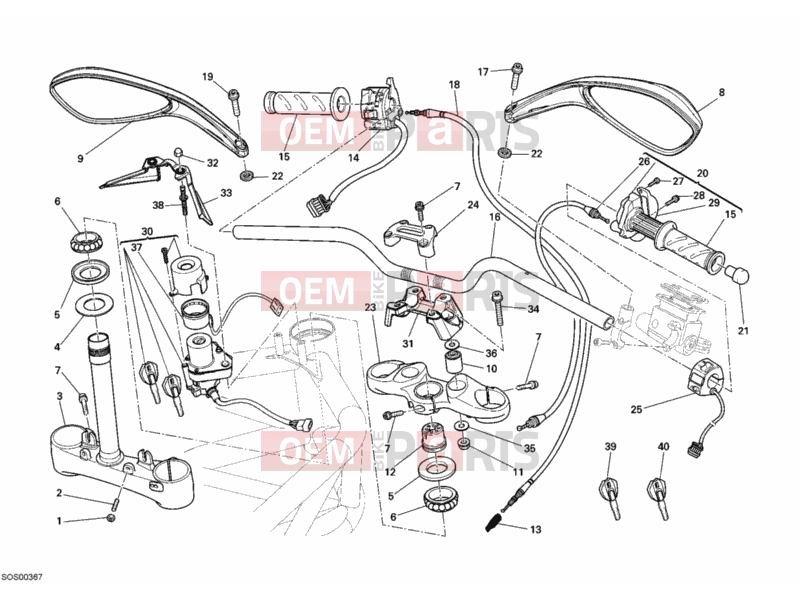 DUCATI 2012 Monster 696 HANDLEBAR » HANDLE BAR