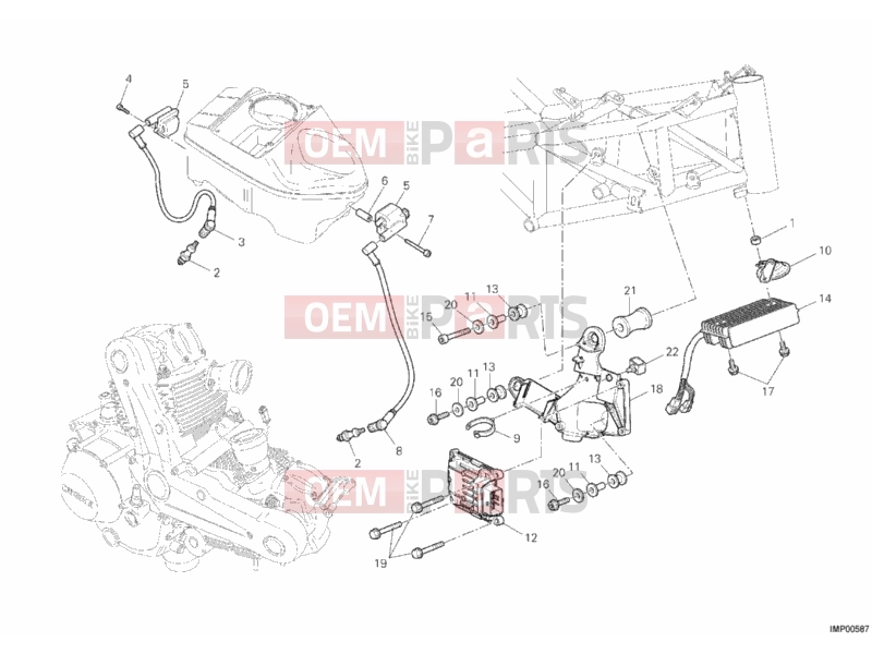 DUCATI 2012 Hypermotard 796 ENGINE CONTROL UNIT » HANDLE BAR
