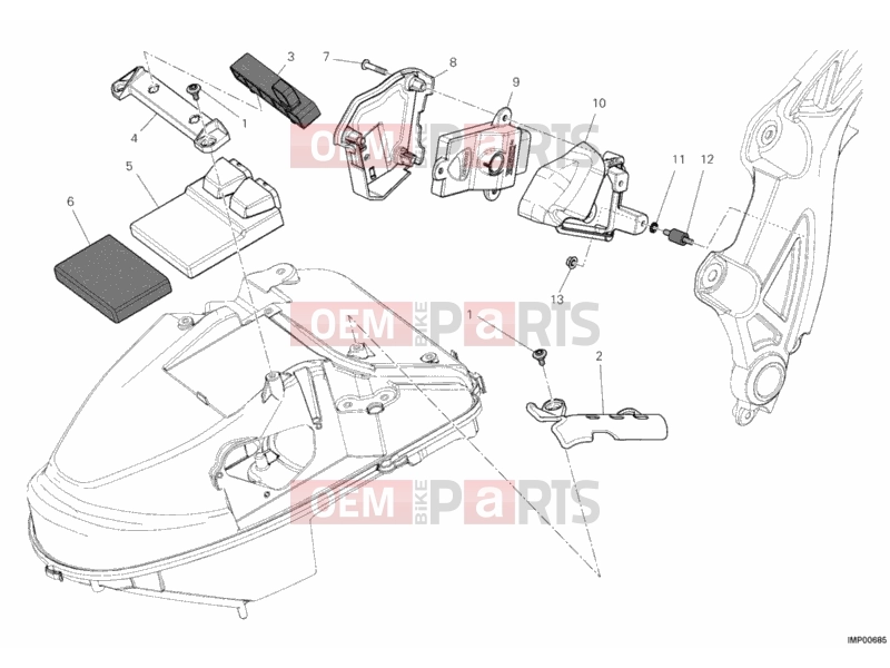 DUCATI 2012 Diavel ENGINE CONTROL UNIT » HANDLE BAR