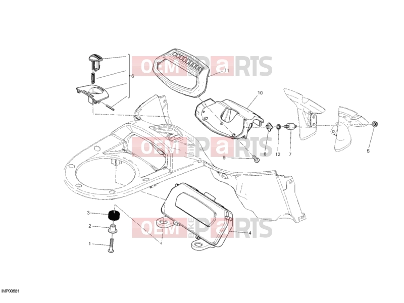 DUCATI 2012 Diavel Carbon BRA INSTRUMENT PANEL » HANDLE BAR