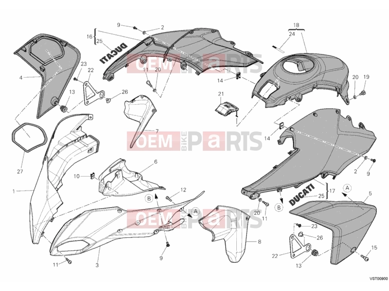 DUCATI 2011 Multistrada 1200 34A - FAIRING » PLASTICS