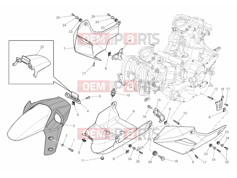DUCATI 2011 Multistrada 1200 34B - FAIRING » PLASTICS