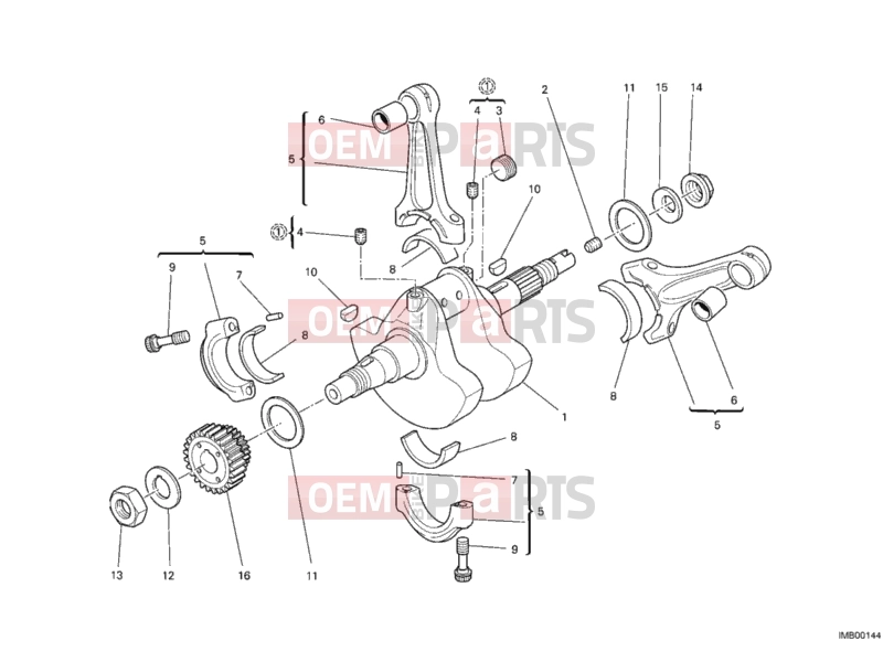 DUCATI 2011 Monster 696 ABS CRANKSHAFT » ENGINE CASE
