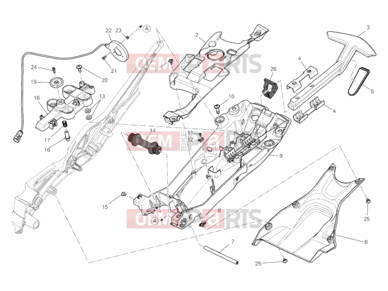 DUCATI 2011 Diavel REAR FRAME COMP. » FRAME