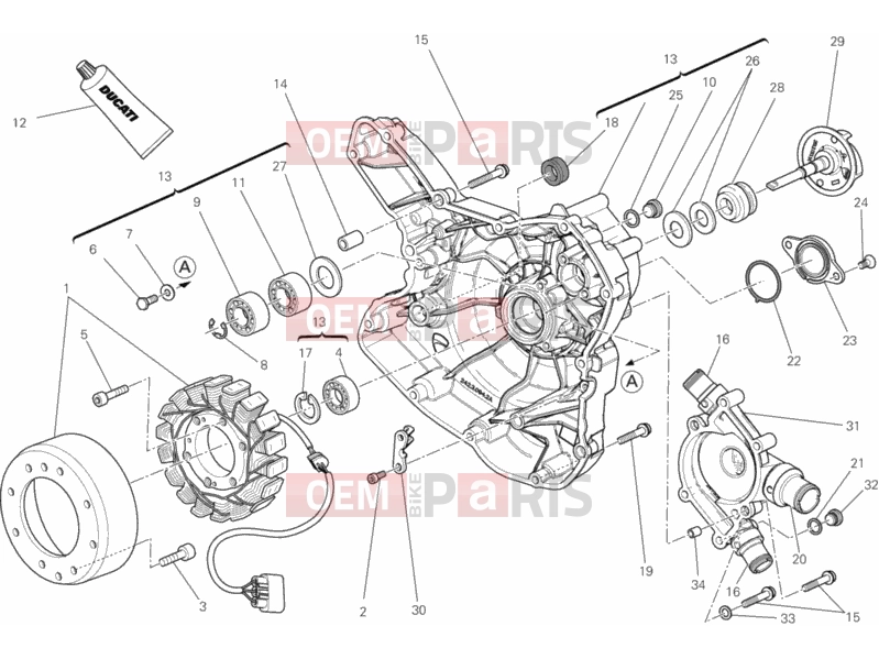 DUCATI 2011 Diavel GENERATOR COVER » IGNITION SYSTEM