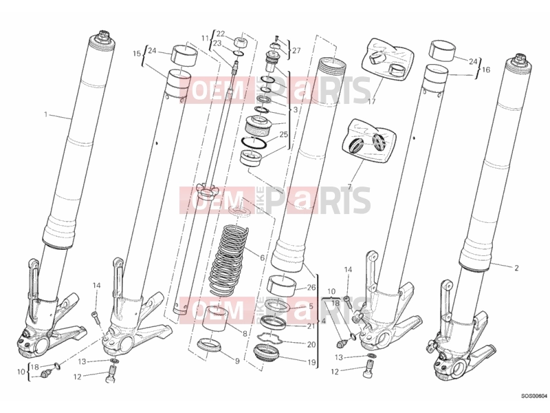 DUCATI 2011 Diavel Carbon FRONT FORK » FRONT SUSPENSION