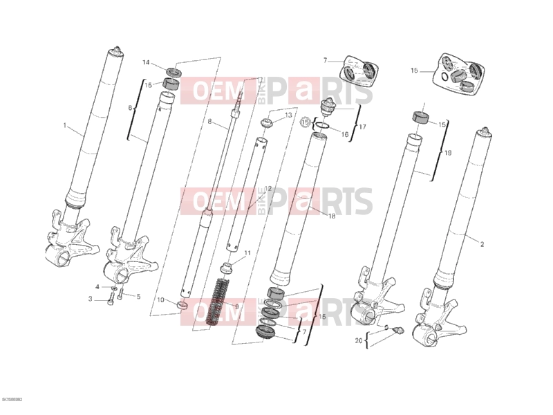 DUCATI 2010 Monster 1100 ABS FRONT FORK » FRONT SUSPENSION