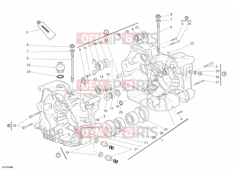 DUCATI 2010 Multistrada 1100 S CRANKCASE » ENGINE CASE