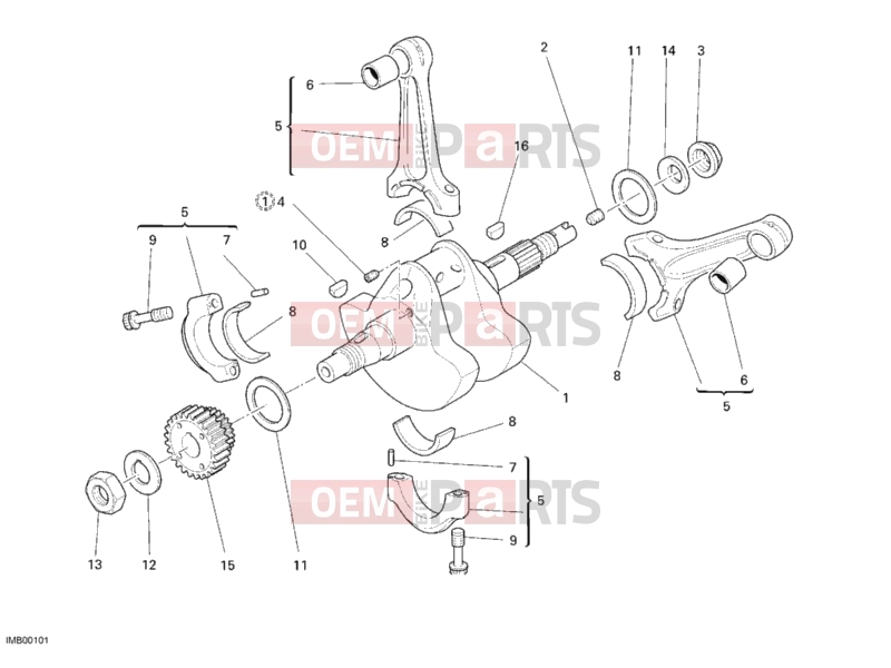 DUCATI 2009 Multistrada 1100 CRANKSHAFT » ENGINE CASE