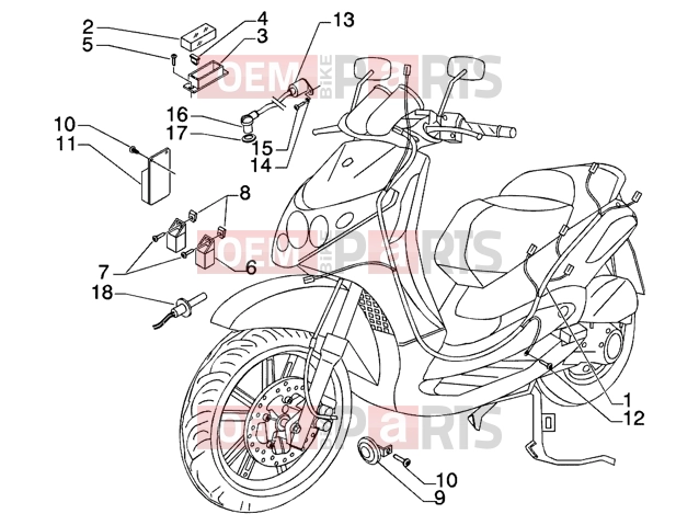 Electrical system » Electrical devices - Piaggio Beverly 125