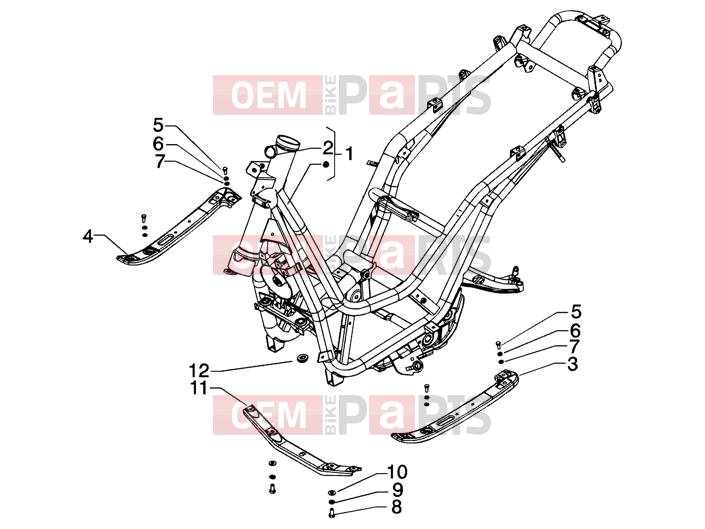 Chassis » Frame - Piaggio Beverly 125