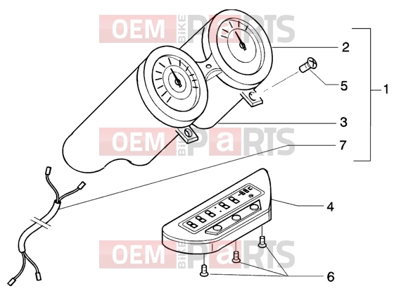 PIAGGIO Handlebars » Instrument unit