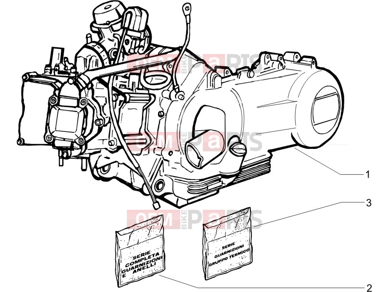 PIAGGIO Beverly 125 Engine » Engine, assembly