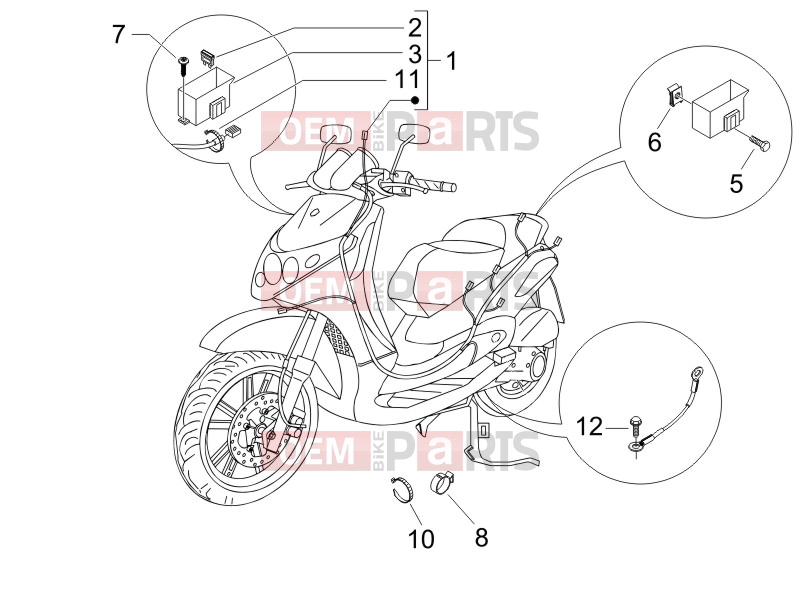 PIAGGIO Beverly 125 Electrical system » Main cable harness