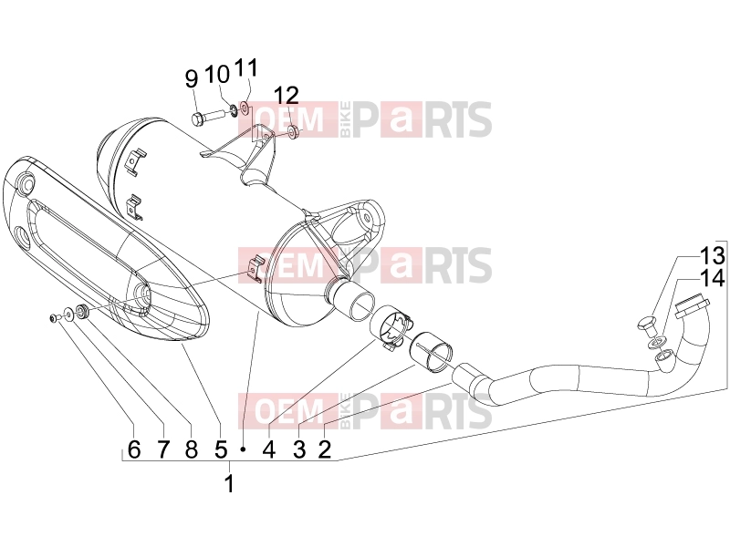 Engine » Silencer - Piaggio Beverly 125 Tourer 2010