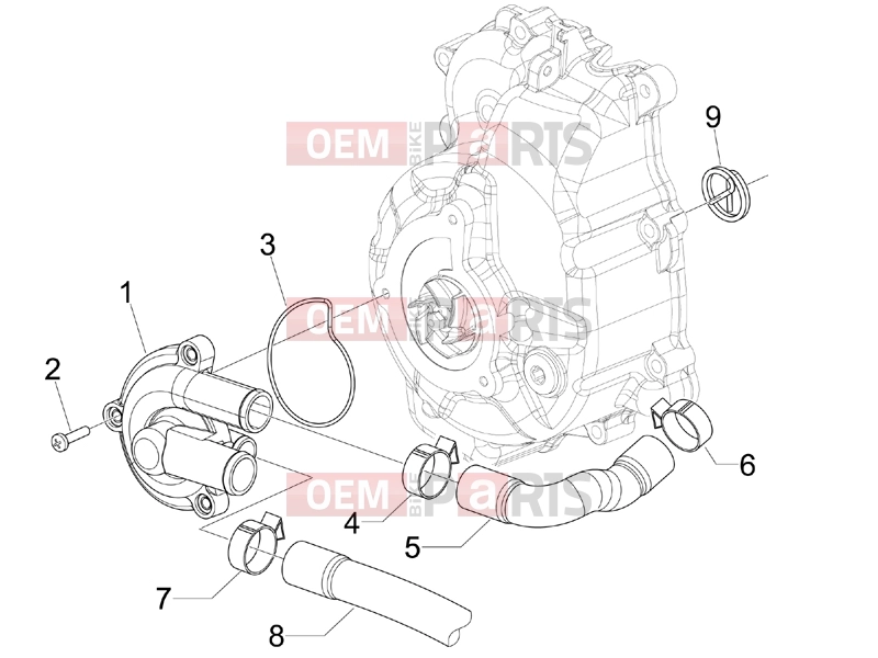 Engine » Cooler pump - Piaggio Beverly 250 Cruiser 2007