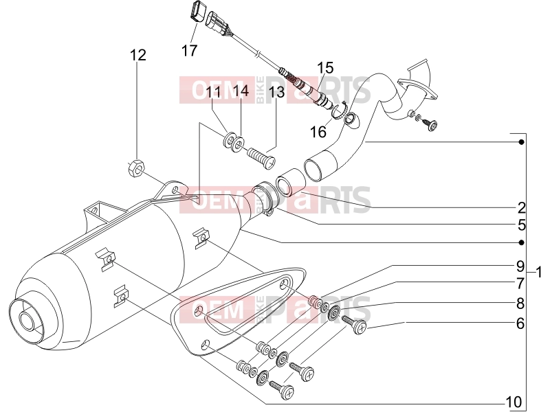 Engine » Silencer - Piaggio Beverly 250 Cruiser 2008