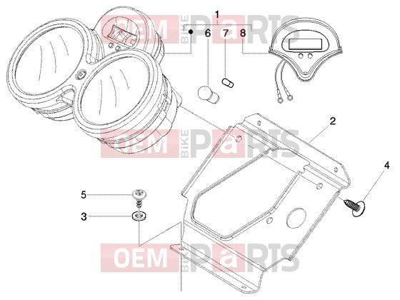 Handlebars » Instruments set - Piaggio Beverly 250 RST