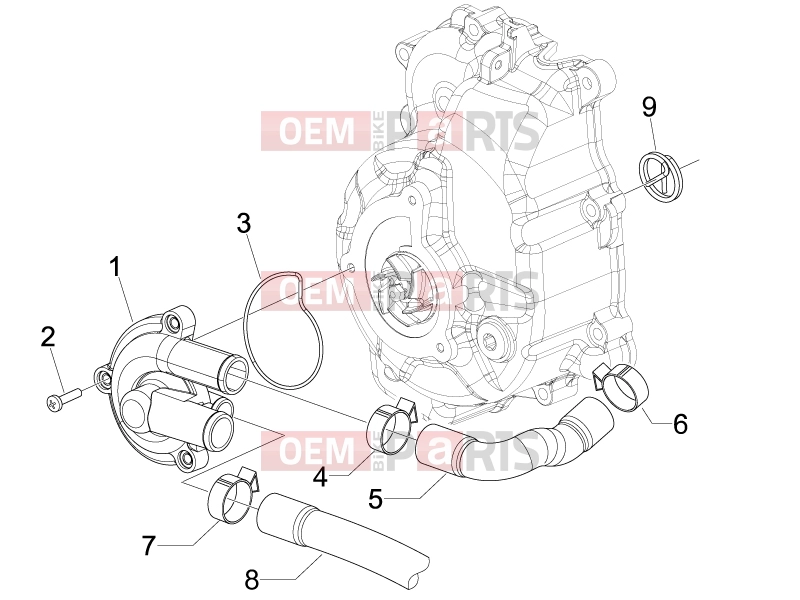 PIAGGIO Beverly 250 Tourer Engine » Cooler pump