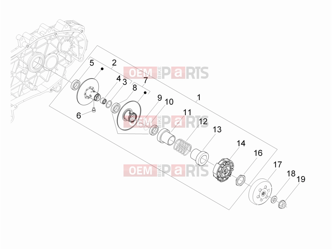 PIAGGIO Beverly 300 ie ABS Engine » Driven pulley