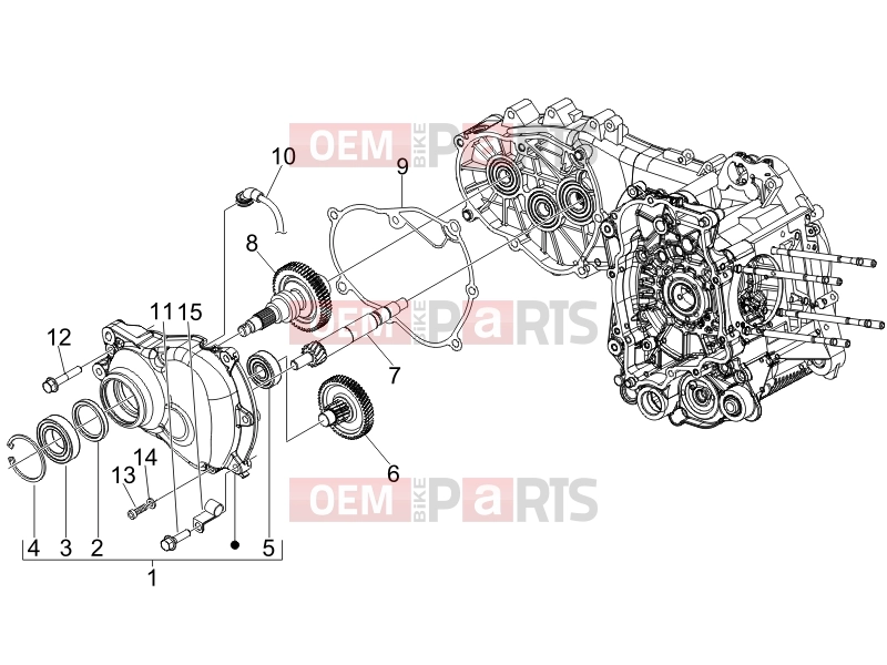 PIAGGIO Beverly 400 ie Tourer Engine » Reduction unit