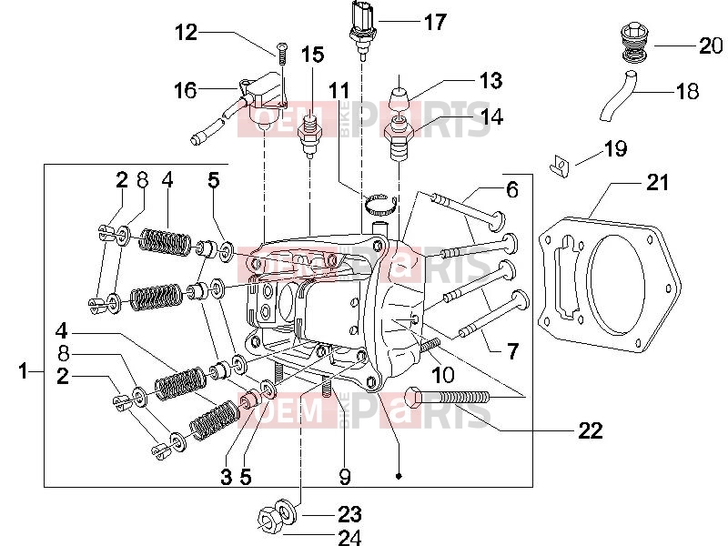 Engine » Head unit - Valve - Piaggio Beverly 500 2006