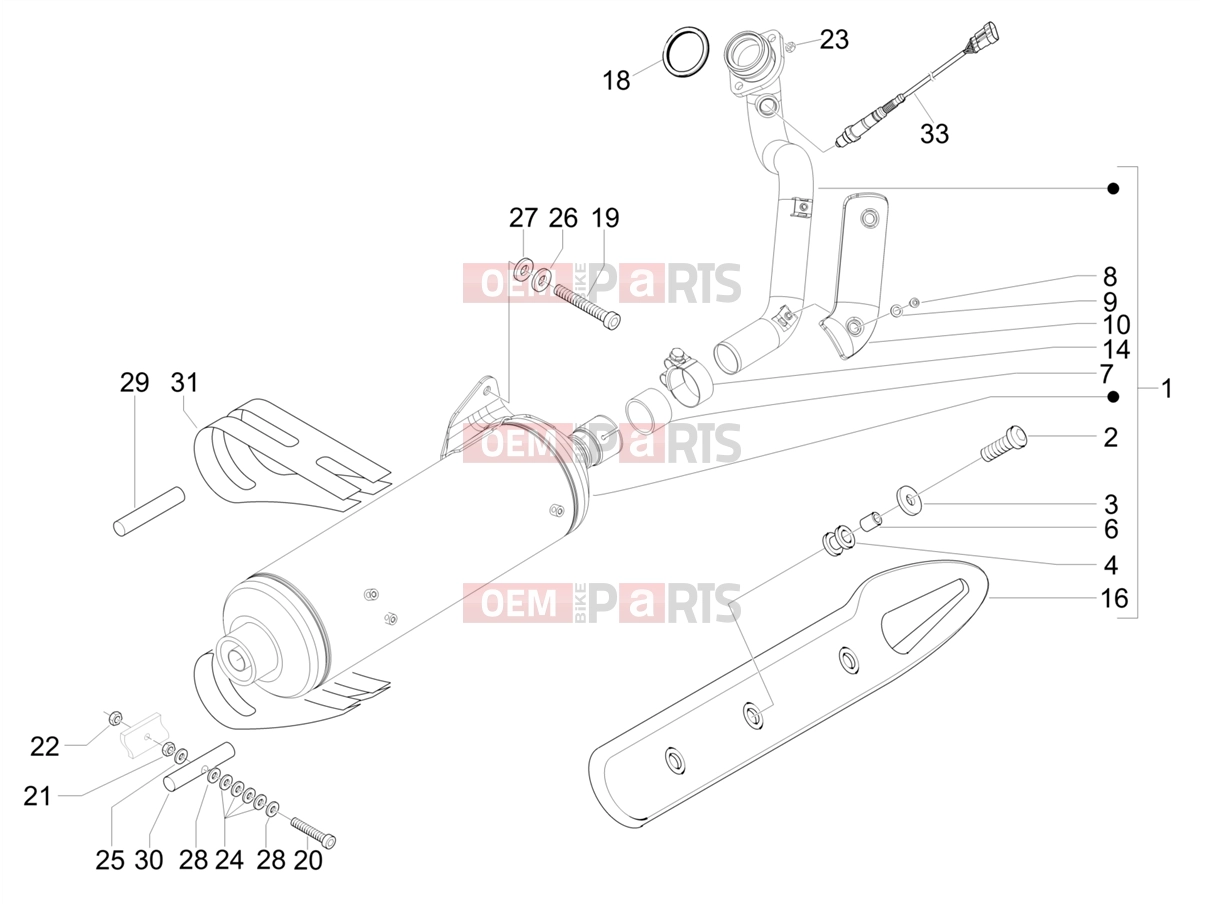 PIAGGIO Beverly 500 Cruiser Engine » Silencer