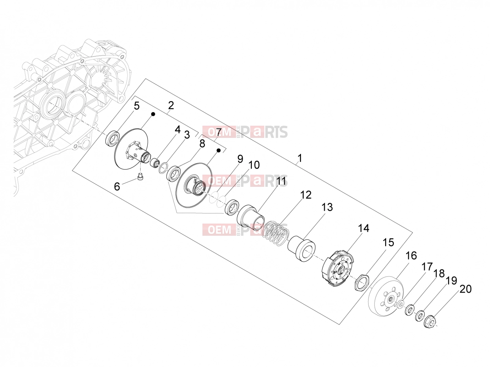 PIAGGIO Beverly 500 Cruiser Engine » Driven pulley