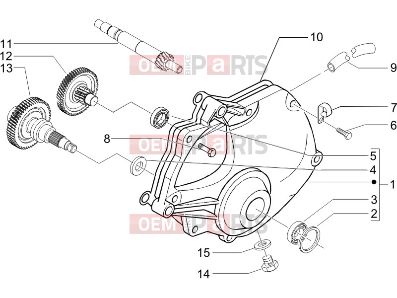 PIAGGIO Beverly 500 ie Engine » Reduction unit