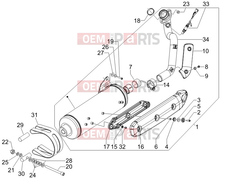 PIAGGIO Beverly 500 ie Engine » Silencer