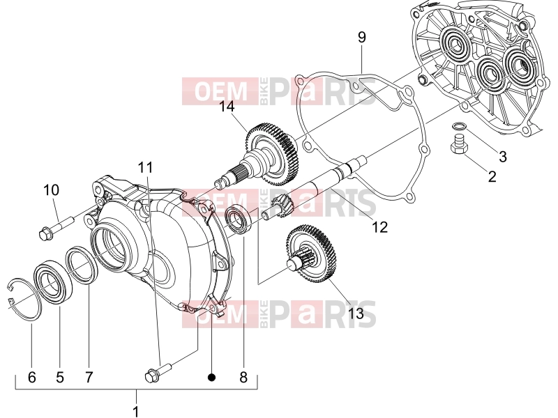 Engine » Reduction unit - Piaggio BV 250 (U.S.A.) 2006