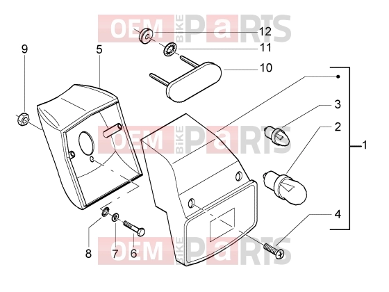 PIAGGIO Electrical system » Tail lamp