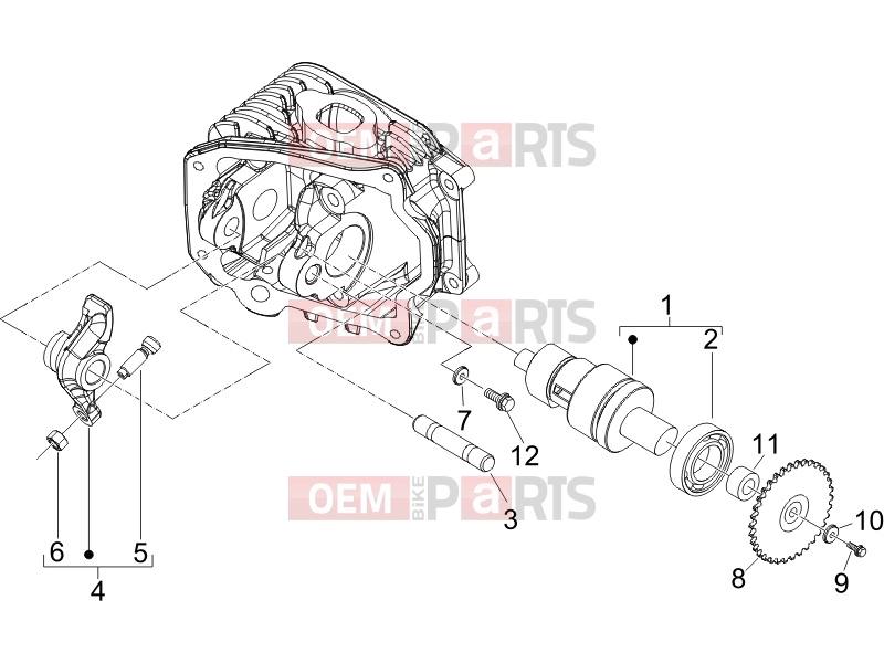 Engine » Rocking levers support unit - Piaggio Fly 100 2006