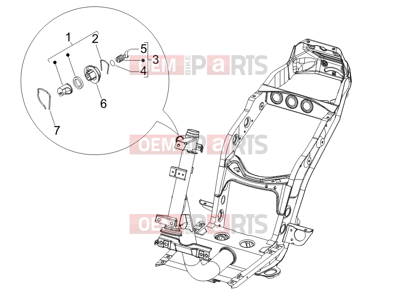 PIAGGIO Fly 100 Frame - Plastic parts - Coachwork » Locks