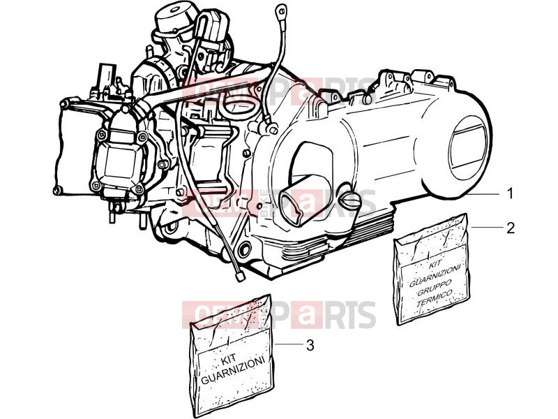 PIAGGIO Fly 125 Engine » Engine, assembly