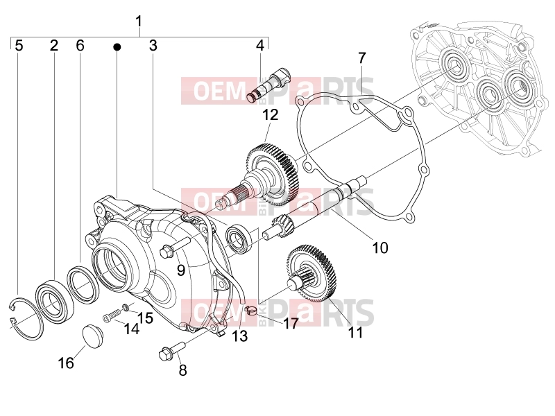 PIAGGIO Fly 125  Engine » Reduction unit