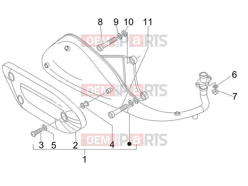 PIAGGIO Fly 125  Engine » Silencer