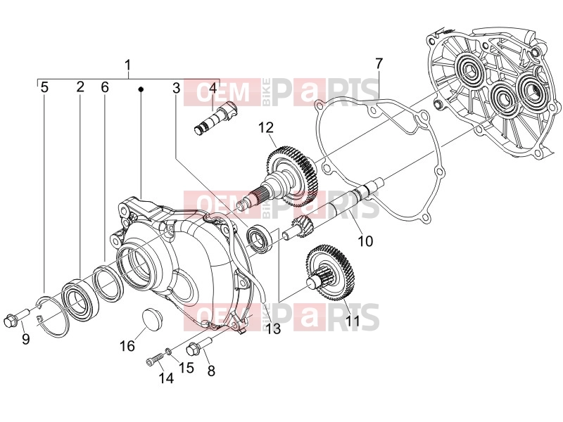PIAGGIO Fly 125  Engine » Reduction unit