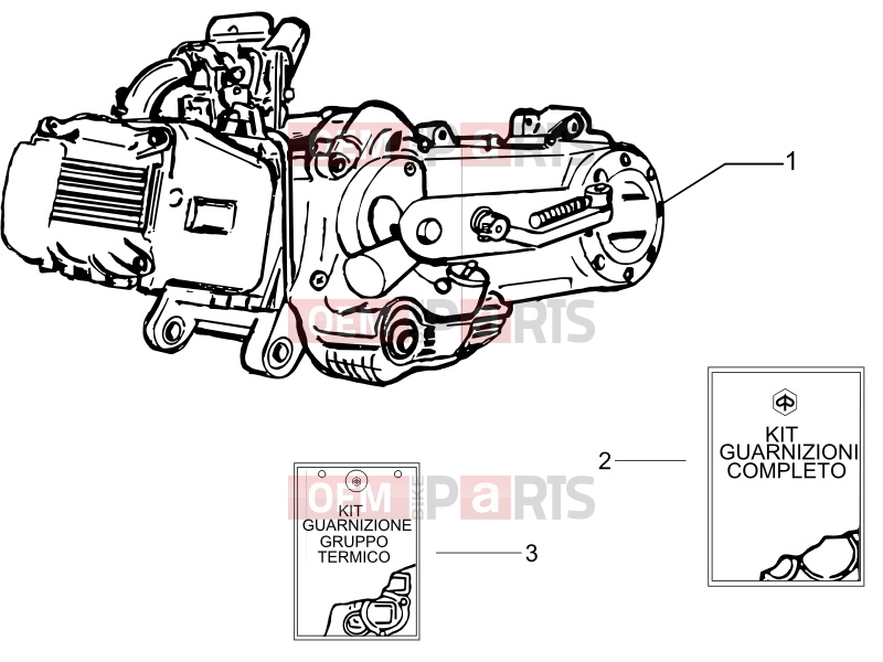 PIAGGIO Fly 150 Engine » Engine, assembly
