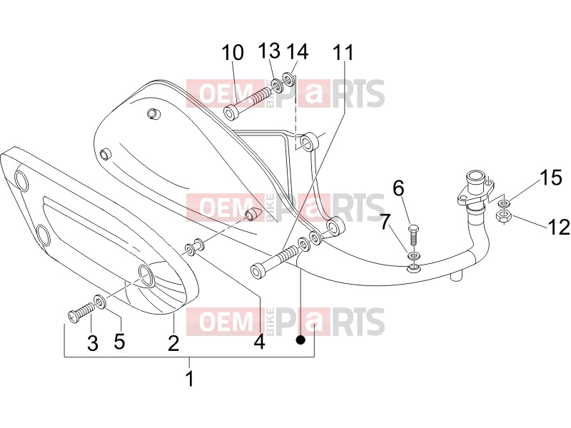 Engine » Silencer - Piaggio Fly 150 2006