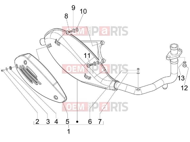 Engine » Silencer - Piaggio Fly 150 2009