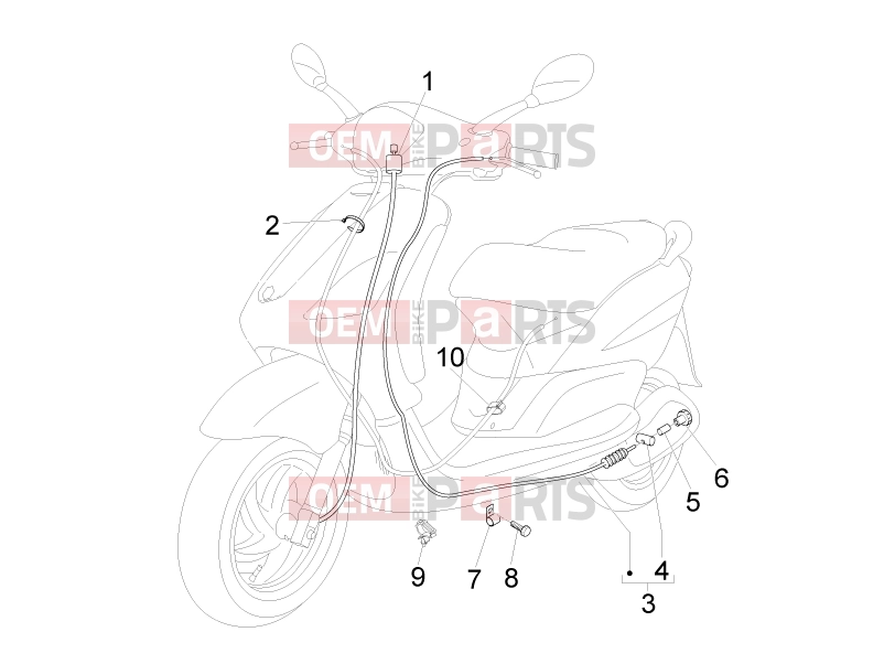 PIAGGIO Fly 150 Braking system - Transmissions » Transmissions
