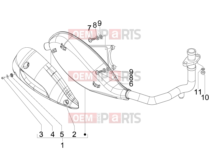 PIAGGIO Fly 150 Engine » Silencer
