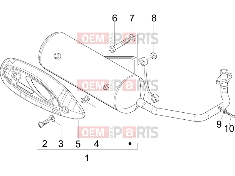 Engine » Silencer - Piaggio Fly 50 2T 2007